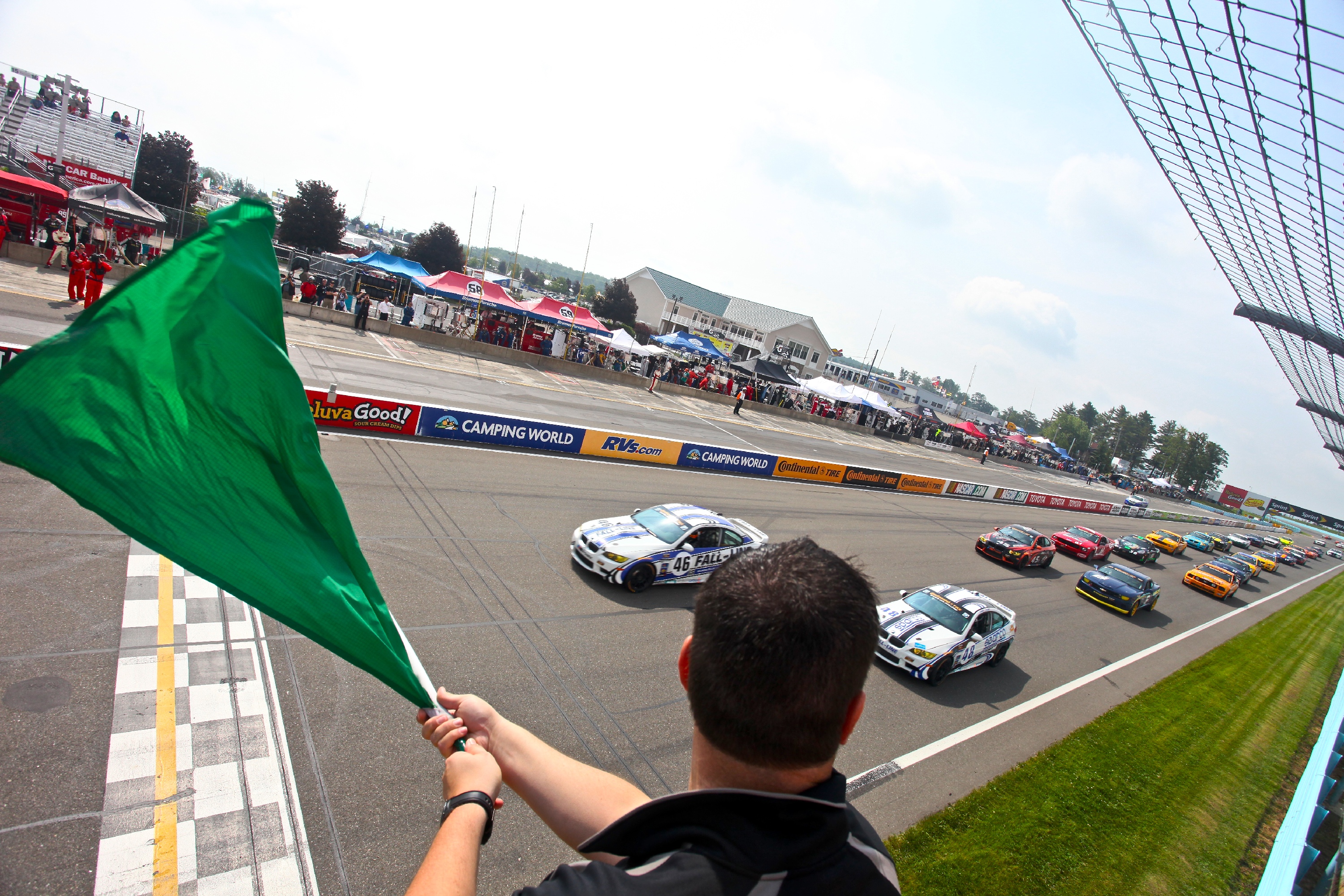 Green Flag during NASCAR race